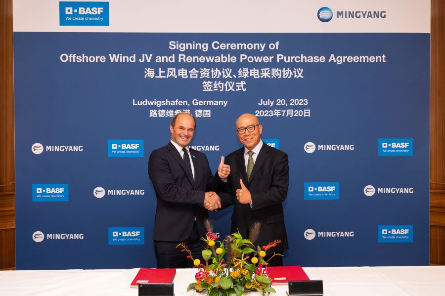 BASF and Mingyang Form Joint Venture for Offshore Wind Farm in South China